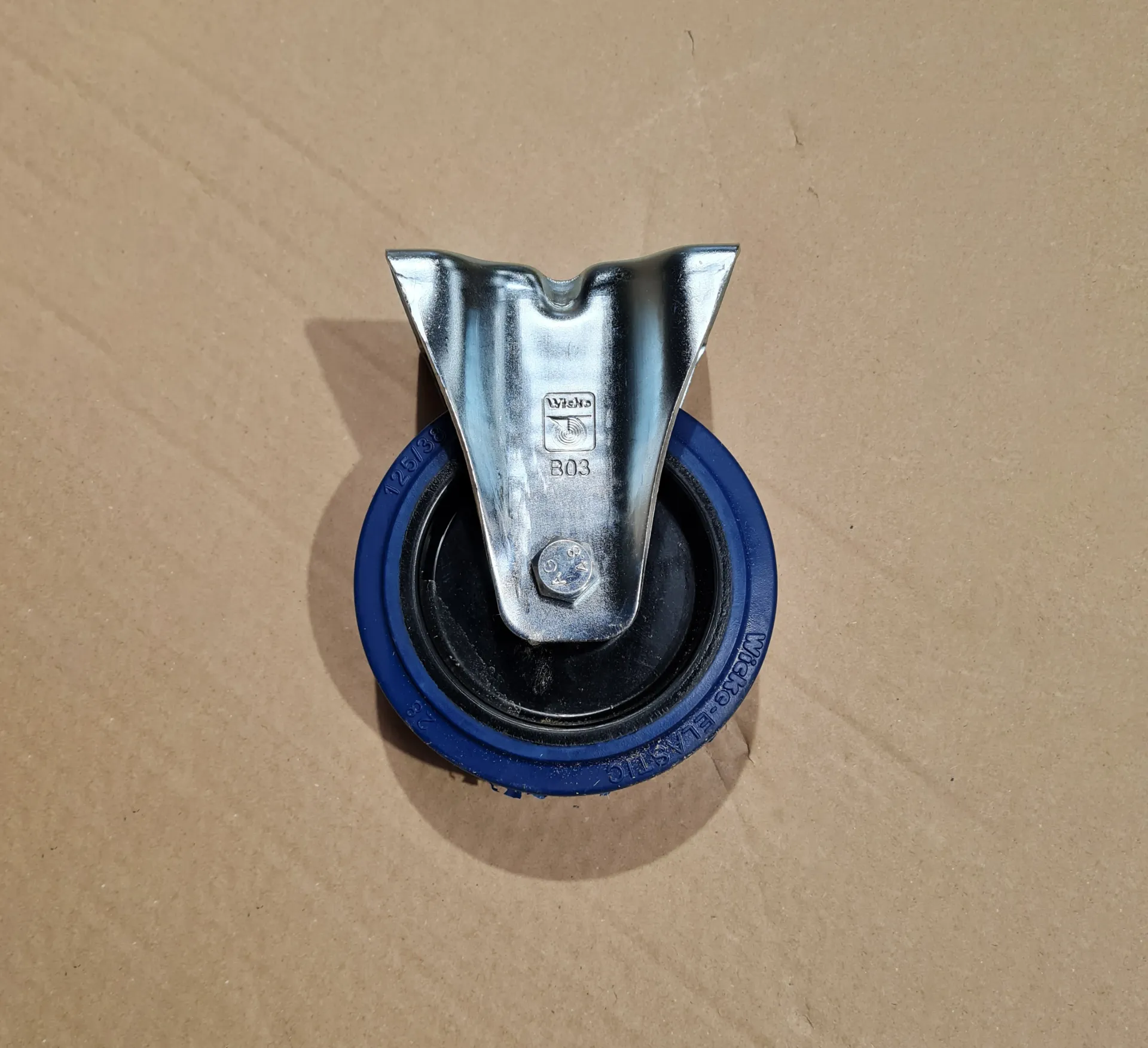 Roue alu/polyamide/caoutchouc fixe ⌀125