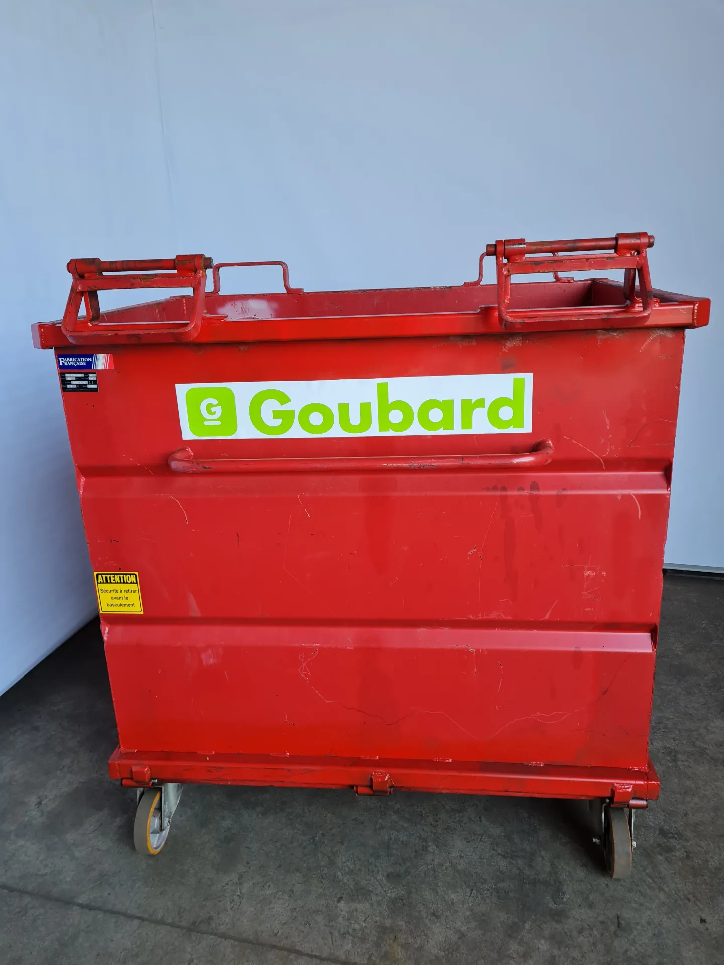 FAP - Benne à fond ouvrant 1000L sur roues